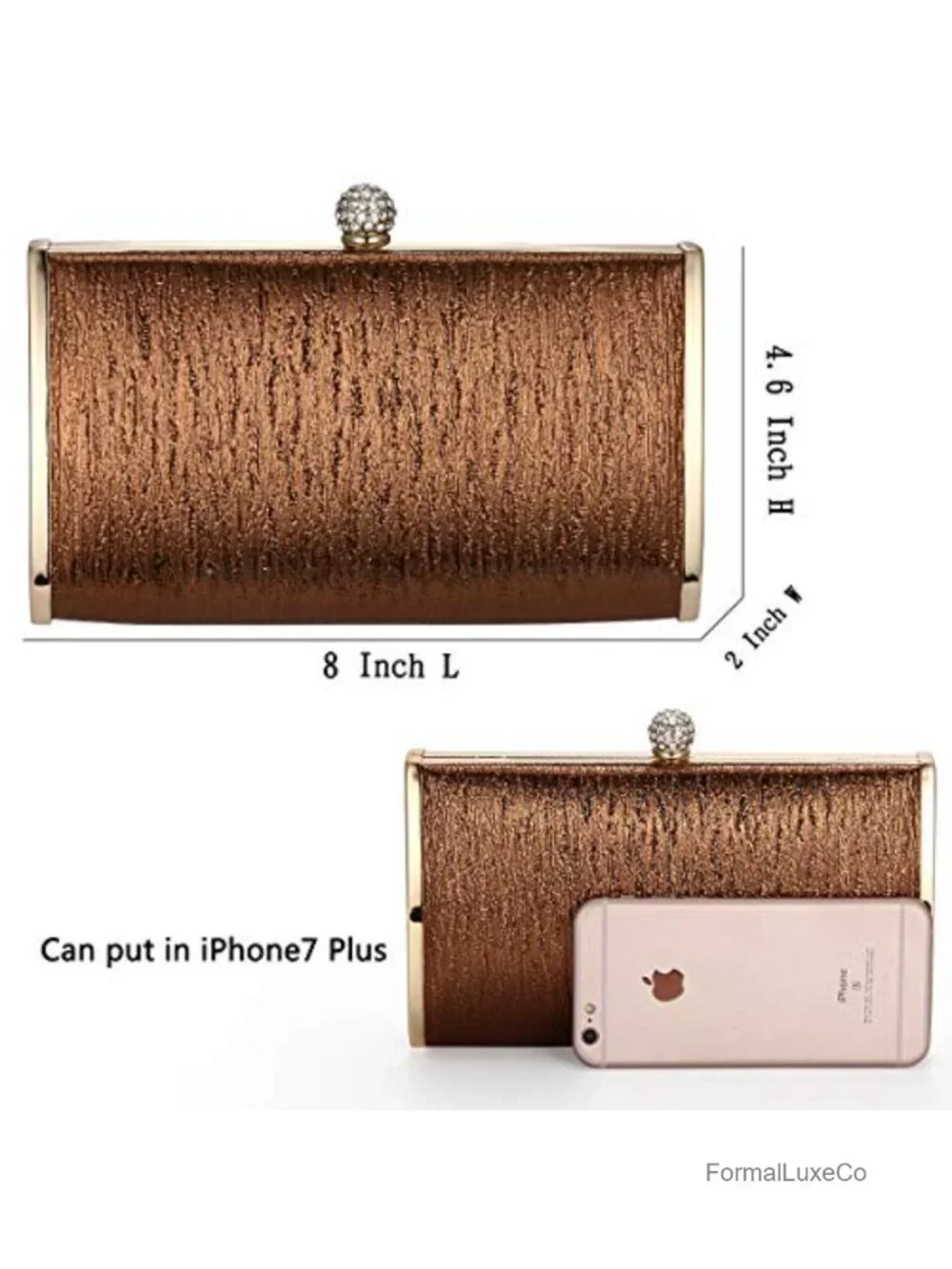 Women Evening Clutch Metal Frame Night Purse Bridal Prom Party Handbag